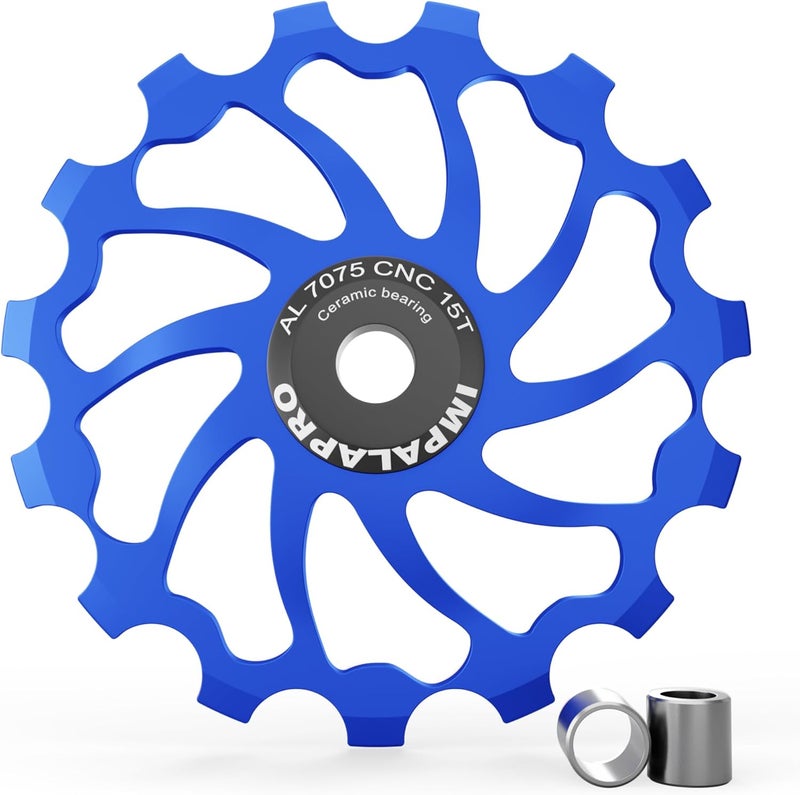 IMPALAPRO Bike Oversized Ceramic Derailleur Pulley Wheel 15T/17T AL7075 Compatible with Shimano Jockey Wheels and Rear derailleur Pulley Sram - Image 1